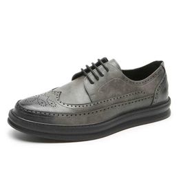 Brogue Neuestes Design HBP Non-Brand Formale Schnürschuhe Gut aussehende Hochzeitsschuhe Herren Lederkleidschuhe Oxfords