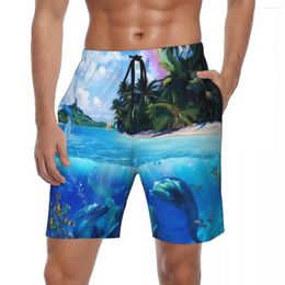 Men's Shorts Dolphin Graphic Board Summer 3D Printing Running Beach Short Pants Men Quick Dry Y2K Retro Printed Plus Size Trunks