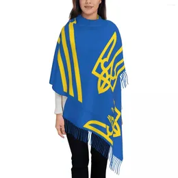 Scarves Custom Printed Ukraine Stripes Scarf Women Men Winter Warm Ukrainian Flag Shawls Wraps