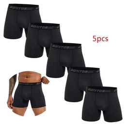 Underpants 5pcs Pack 2023 Men Panties Polyester Underwear Male Brand Boxer And Underpants For Homme Lot Luxury Set Sexy Shorts Gift Slip 24319