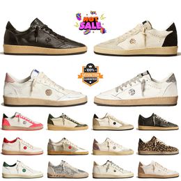 OG Fashion Designer Ball Star Casual Shoes Women Mens GoldenGoosess Flat Trainers Suede Leather Leopard Pony Handmade Vintage Italy Brand Sports Sneakers Size 35-46