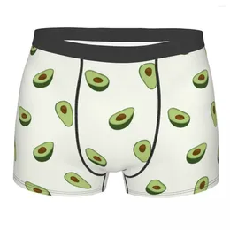 Underpants Avocado Men's Underwear Fruit Boxer Shorts Panties Funny Soft For Homme Plus Size