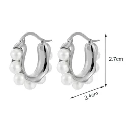 Hoop Earrings Fashion Small Premium Simple 24mm Exquisite Girls Long Post Hoops For Club Daily Wear Party Gift Wedding