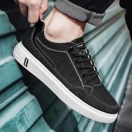 Shoes Canvas Shoes Men Black Grey Plimsolls Shoes Odour Resistant Casual Sneakers Slip On Trainers Male Summer Breathable Espradilles