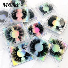 Eyelashes Messy 5D 8D Mink Lashes Bulk Wholesale Fluffy 2225MM Mink Eyelashes Box Package Supplies Makeup Handmade False Eyelashes Vendor