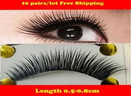 Whole5box 50 pairsbox Naturalfalse artificial eyelashes Handmade deep black eye makeup necessary False eyelash8472505