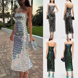 Fashionable Sexy Spicy Girl Beaded Irregular Dresses Women Vestidos De Fiesta Mujer Sequin Summer Colorful Boho dress 240309