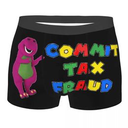 Underpants Printed Boxer Commit Tax Fraud Lovers Memes Gift Shorts Panties Mens Underwear Soft Underpants for Homme S-XXL 24319