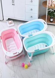 Bathing Tubs Seats Born Baby Bath Tub Folding Child Can Sit Lay Bathtub Ecofriendly Nonslip Safe Kid3006588