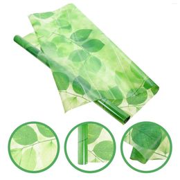 Window Stickers 1 Roll Of Privacy Protection Decal Opaque Film Green Leaf Pattern Sticker Fro Home