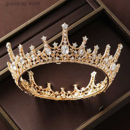 Tiaras Itacazzo Bridal Headwear Full Of Dazzling Atmosphere Classical Gold-colour Ladies Beauty Pageant Wedding Crown Y240319
