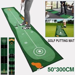 Aids Golf Carpet Putting Mat Thick Smooth Practice Putting Rug For Indoor Home Office Golf Practice Grass Mat Golf Training 50X300cm