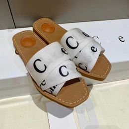 Letter Slippers Women's fashion Summer Outwear New Cool Slippers Casual Thick Sole Flat Bottom Cross Sandals Beach Shoes size EU34-42