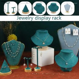 Jewellery Pouches Necklace Display Stand Holder Velvet Mannequin Showcase Tabletop Earring Pendant Bracelets Bust