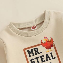 Clothing Sets Baby Boy Thanksgiving Outfit Mr Steal Your Turkey Sweatshirt Pants Born Boys Clothes Toddler