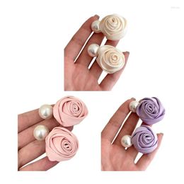 Hair Accessories Cloth Rose Barrette Retro Clips Bridal Pins Accessory For Women