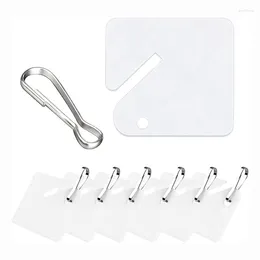 Keychains 100 Piece Blank Hanging Key Tags With Metal Snap Hooks For Slotted Cabinets Boxes Lockers