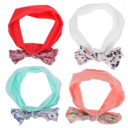 Bandanas 4 PCS Children's Hair Accessories Christmas Baby Headband Cartoon Lovely Headdress Headbands Nylon Xmas