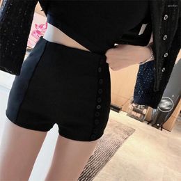 Women's Shorts Design Asymmetric Breast Splicing For High Visibility And Thin Black Women Waist