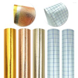 Window Stickers 12in X 10in 5pcs Foil Metallic Textured Adhesive Craft Sheets Film DIY Mug Ceramic Decals Decor For Cut