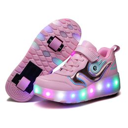 HBP Non-Brand Childrens Shoes Boys LED Luminous Shoes Sports Students Skating Shoes USB Charging Boys and Girls Outdoor PU Men 1688 Mesh