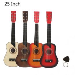 Pegs 25 Inch Basswood Acoustic Guitar 6 Strings Guitarra with Pick Strings Mini Ukulele Accessories Musical Instrument Gifts