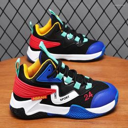 Basketball Shoes High Top Boys Kids Sneakers Wear-resistant Non-slip Tennis Sports Outdoor Children Training