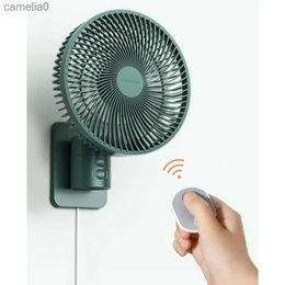 Electric Fans Wall Mount Small Fan with Remote Control and Timer 4 Speeds Included Adapter 120 Adjustable TiltC24319