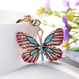 Keychains Cute Butterfly Keychain Animal Pendant Keyring For Women Men Car Key Holder Gift