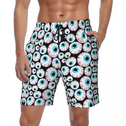 Men's Shorts Halloween Eyes Board Summer 3D Print Y2K Retro Short Pants Sports Surf Breathable Design Swimming Trunks