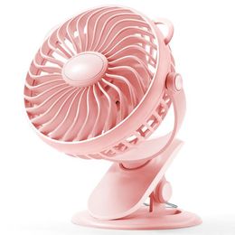 Usb Portable Mini Clip-on Silent Fan 3-speed Rechargeable Desk Fan 360 Degree Rotatio Adjustable Student Office Fan For Bedroom