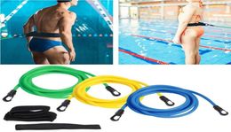 Adjustable Swim Training Resistance Elastic Belt Adult Kids Swimming Exerciser Leash Mesh Pocket Safety Rope Swimming Pool Parts4937186