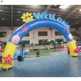 Free Ship Outdoor Activities 7mWx4mH (23x13.2ft) With blower Modern and beautiful inflatable arch entrance gate promotional archway with letters