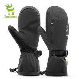 Gloves Qunature Winter Warm Skiing Gloves Men Women Screen Touch Full Finger Gloves Thermal Fleece Ice Skating Snowboarding Gloves