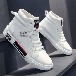 Boots High Top Shoes Men Fashion Breathable Casual Shoes Daily White Shoes Classic Wear Resitant gym shoes Men Hip Hop Sneakers