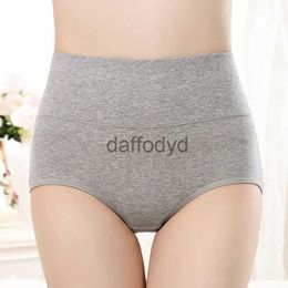 Women's Panties QA286 Hot Sale Cotton Panties High Waist Women Underwear Comfortable Solid Lingerie Control Waist Female Briefs Plus Size 240319