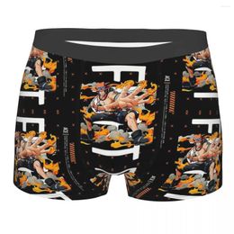 Underpants ACE ONE PIECE LOVE Men Boxer Briefs Luffy Highly Breathable Underwear High Quality Print Shorts Gift Idea