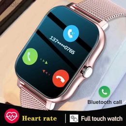 Relógios de pulso 2023 novo relógio inteligente mulheres bluetooth chamada relógio fitness rastreador impermeável esporte relógio inteligente moda senhoras homens smartwatch mulher 24319