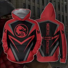 Men's Hoodies Fashion Trend For Men 3D Printing King Of Fighters Style Pattern Hoodie Large Size Loose Leisure Y2k Clothes Top