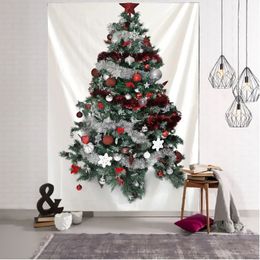 Years Christmas tree tapestry decorations wall hanging tapestries rugs home decoration beach mat 240314