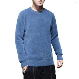 Men's Sweaters Soft Warm 2024 Autumn Winter Sweater O Neck Solid Casual Men Fashion Knit Pullovers Streetwear Mens Christmas