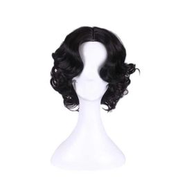 Synthetic Wigs Lace Wigs Anime Snow White Princess Wig Body Wave Hair Heat Resistant Synthetic Costume Wigs Short Black Cosplay Child 240328 240327