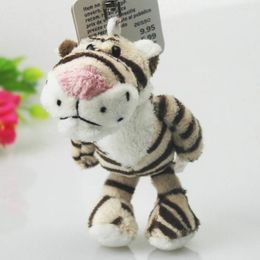 Keychains Special Gray White Tigger Classic Model Key Chain Marks Stuffed Animal Ring Soft Doll Gift For Lover