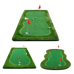 Aids Professional 3 Hole Golf Putting Green 100x300cm Golf Training Aid Practise Putter Mat for Home Office Backyard Golf Putting Mat