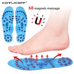 Insoles Magnetic Therapy Insoles 68 Magnets Foot Relaxed Massager Orthopedic Insoles Foot Acupressure Point Body Detox Slimming Shoe Pad