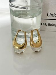 French geometric simple vintage water drop earrings designer bag-shape premium resin U-shaped and winter womens eardrop 240311