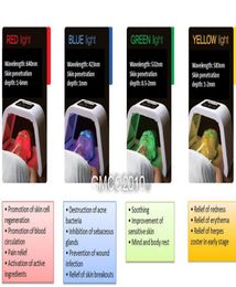 Portable Light PDT LED light therapy 4 color Red blue green Yellow light led skin rejuvenation machine7586923