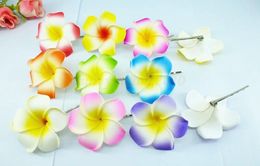 Hair Accessories 50 Mixed Colour Foam Hawaiian Plumeria Flower Frangipani Bridal Clip 6cm