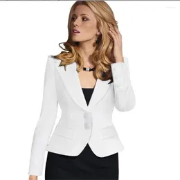 Women's Suits Blue Blazer And Coat Slim Top Short Design Clothes Two Buckle Suit Office Ladies Elegant Spring 3XL