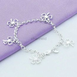 Bangle Fashion Sample Silver Bracelet 925 Clover Bracelet for Women Charm Jewellery Wedding Gifts 240319